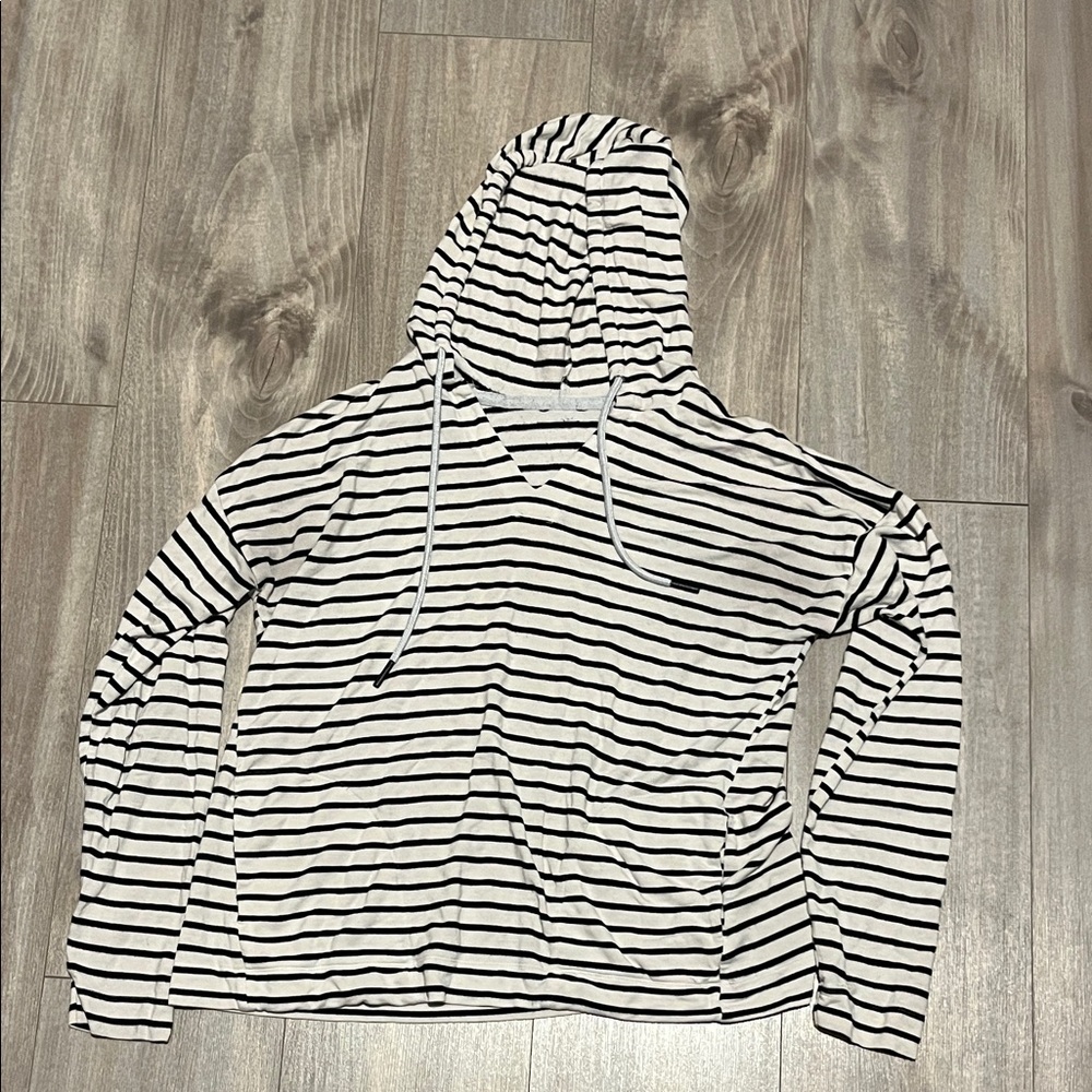 Striped Black and White Hoodie